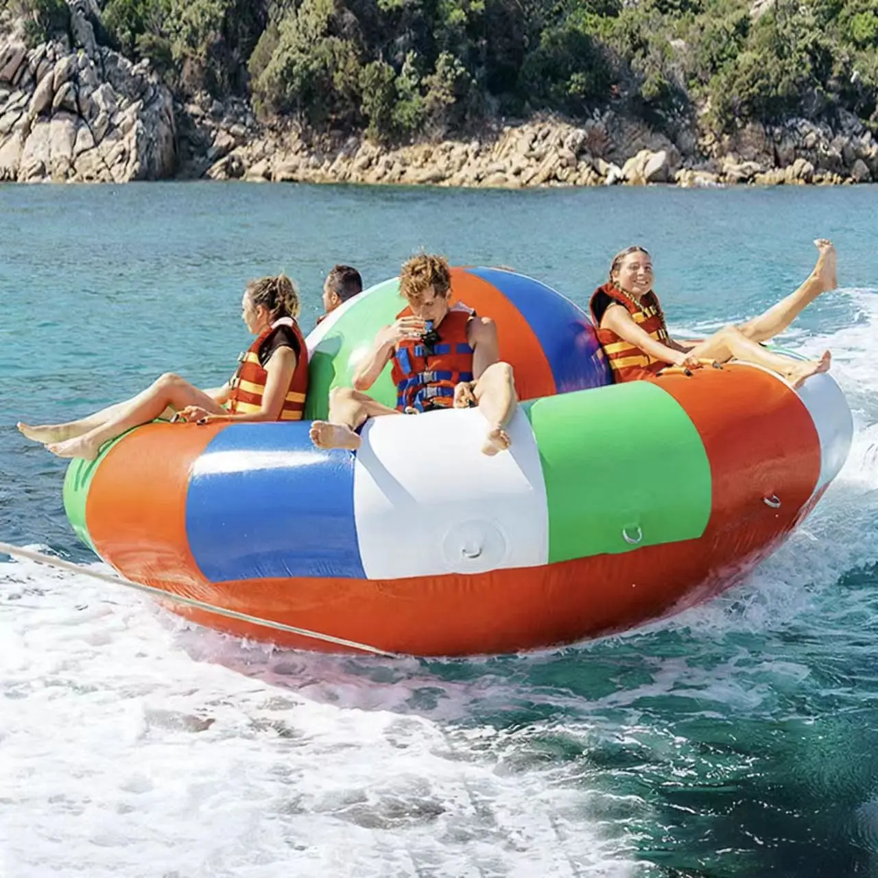 Inflatable Water Flying Boat PVC Cloth Water Sports Toy for Amusement Park with 500kg Capacity for 5-10 Passengers