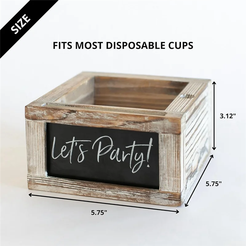 

ABKP-Деревянный подстаканник для напитков, органайзер для чашек со сменными знаками, держатель для кофейных чашек с прорезью для маркера