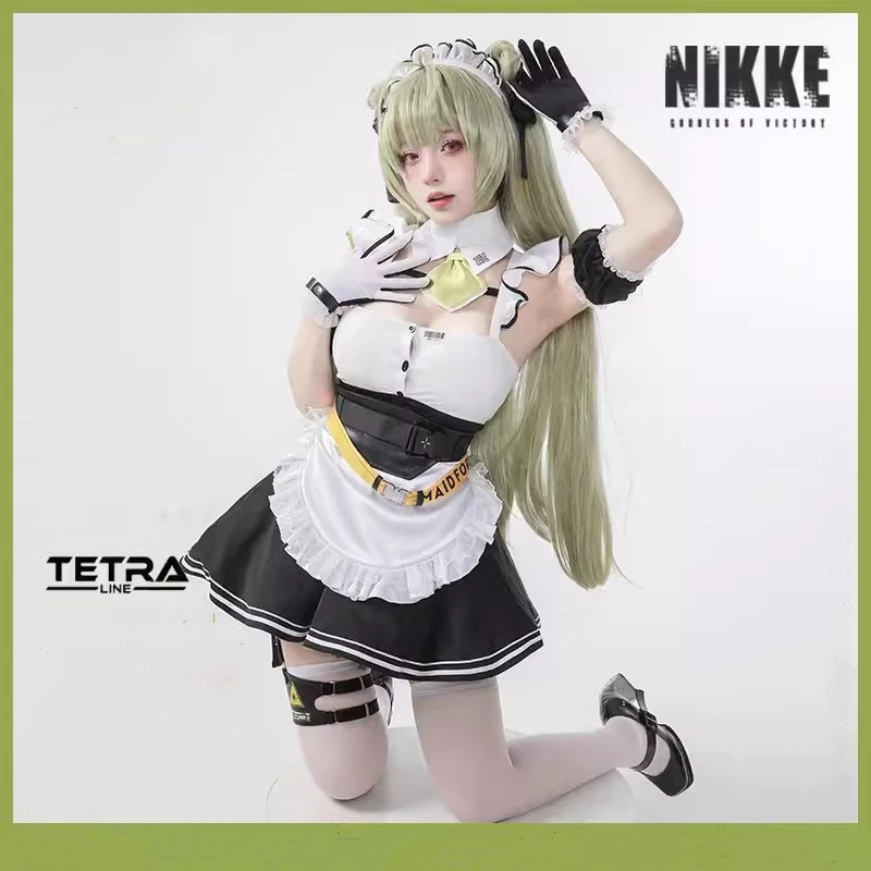 Nikke The Goddess Of Victory Soda Cosplay Costume Game Nikke Sexy Maid Uniform Costumes Wig Halloween Carnival Suit