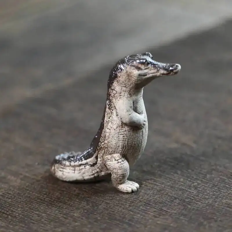 Zisha Tea Pet Crocodile Ornament Handmade Tea Play Accessories Tea Play Financial Big Crocodile Turtle Cute And Чаепитие