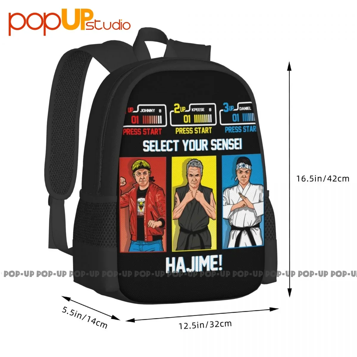 Cobra Kai Karate Kid Select Your Sensei Kreese Johnny Daniel Backpack Large Capacity Travel 3d Printing