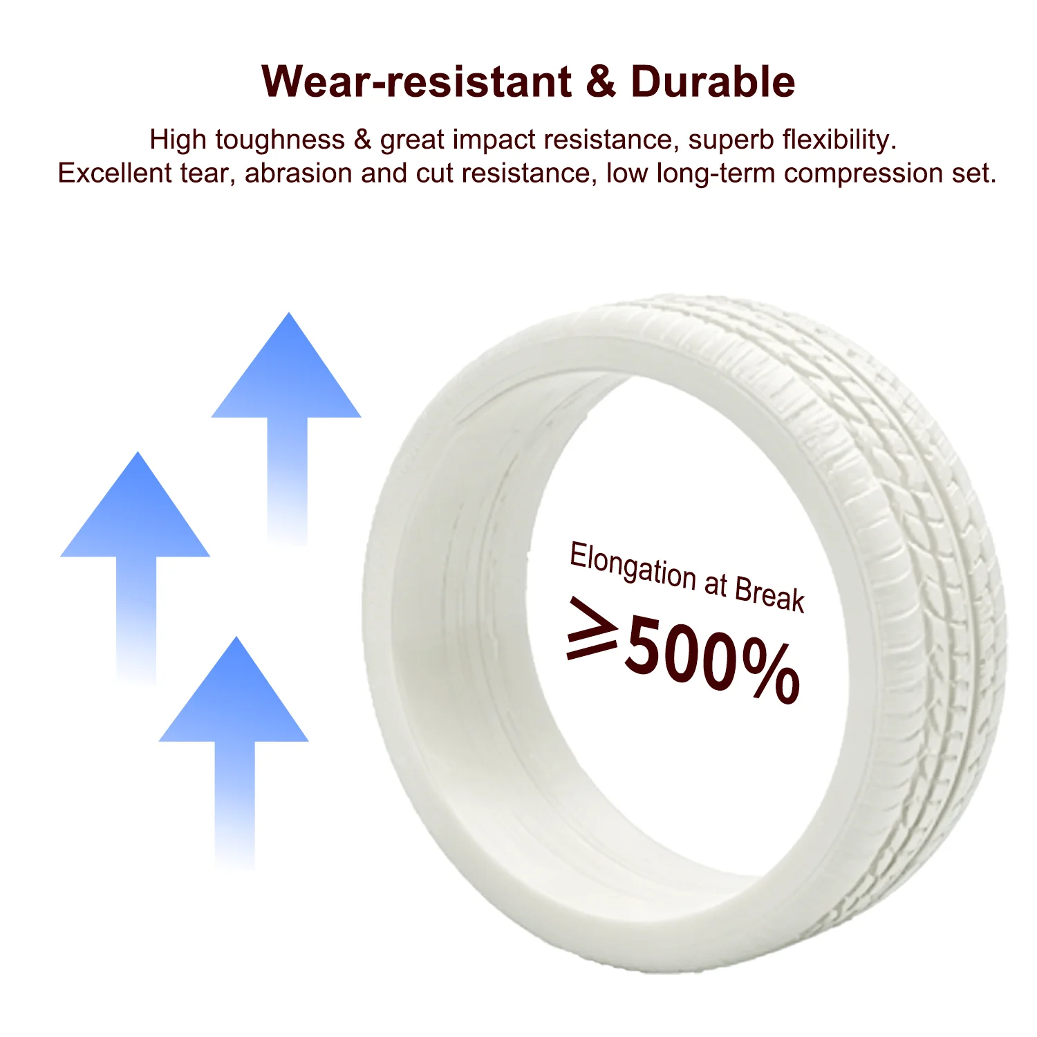 ANTINSKY TPU85A 3D Printer Filament 1.75mm Shore 85A Flexible TPU High Elasticity Wear‑Resistant Anti‑Tear Rubber‑Like Soft