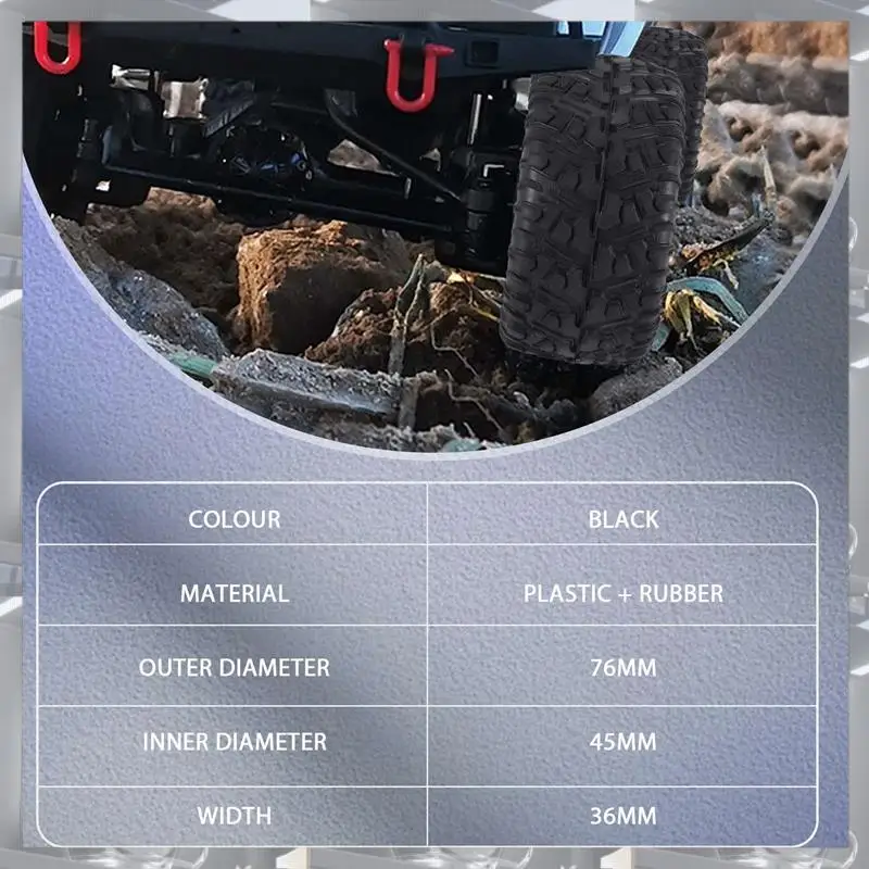 

A84F-4Pcs Rubber Tires Tyre Wheel P6973 For Remo Hobby Smax 1621 1625 1631 1635 1651 1655 1/16 RC Car Upgrade Parts