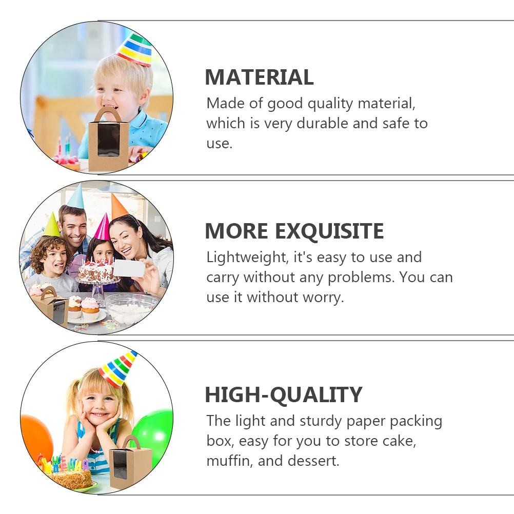 

1 set 1 Set Of Cake Dessert Packaging Boxes Lightweight Paper Baking Supplies For Cupcake Muffin Pudding Tarts Birthday Wedding