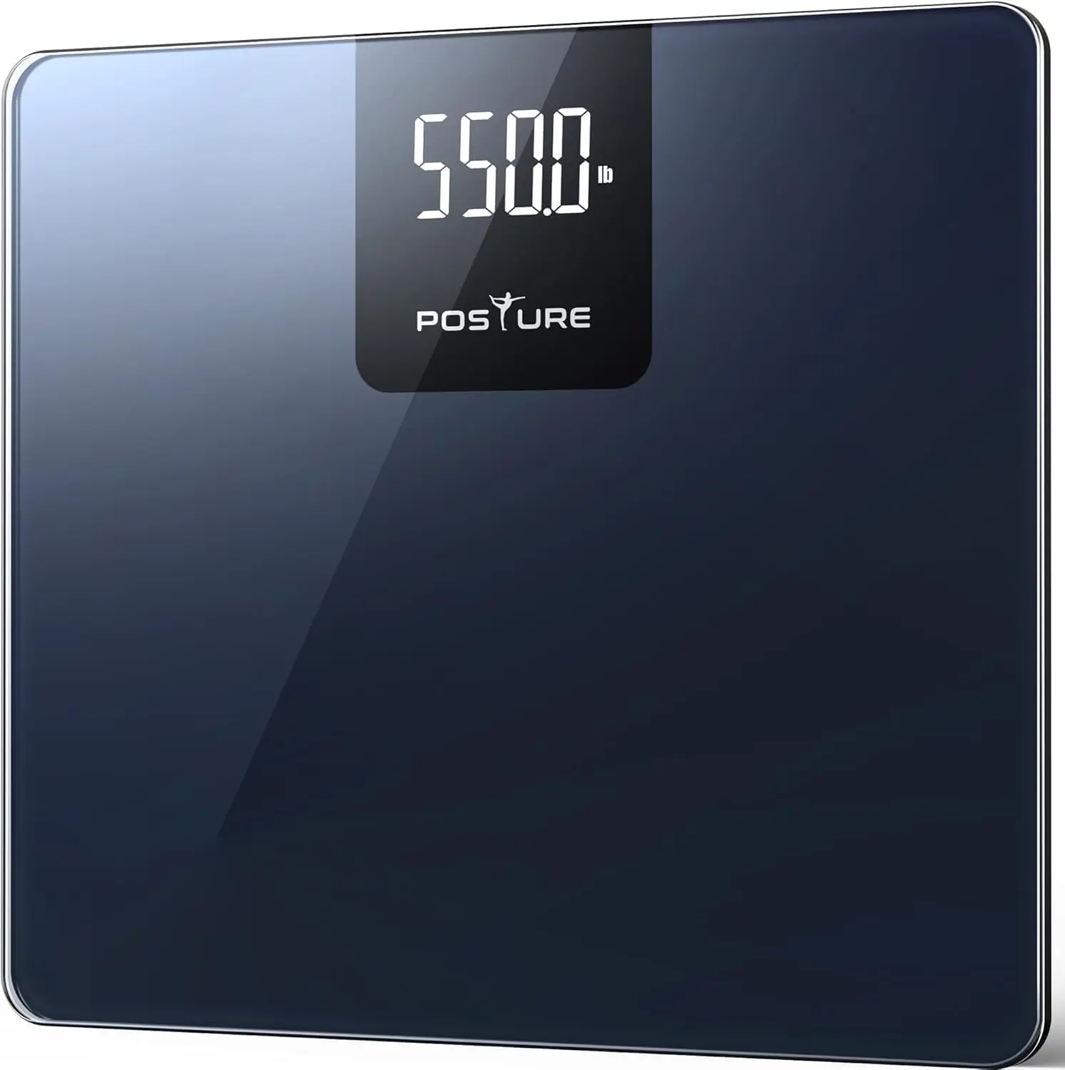 

550lb Digital Bathroom Scale with High Precision, Wide Platform, Large LED Display, and Durable Tempered Glass