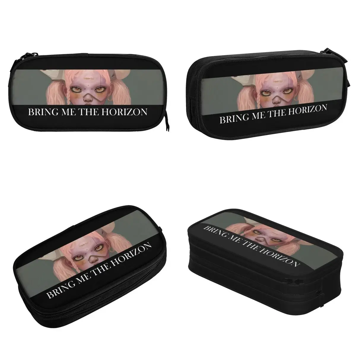 Bring Me The Horizons Pencil Case New Pen Pencil Bags Student Large Storage School Supplies Gift Pencilcases