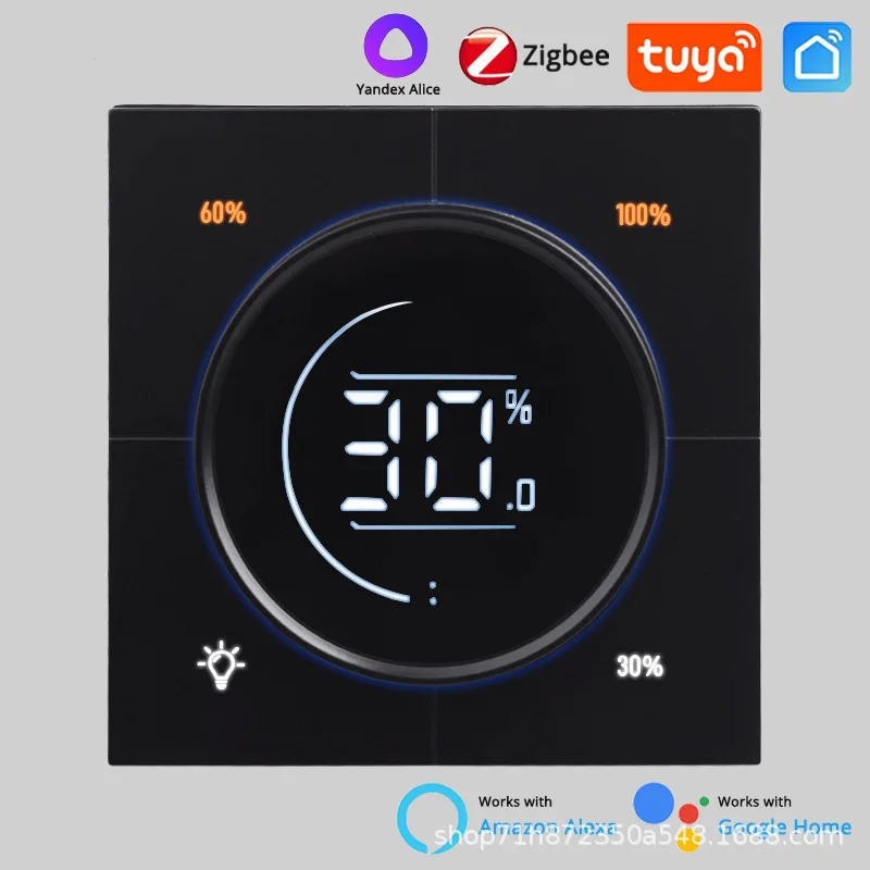 

Smart switch knob digital display dimmer WIFI triac LED dimming panel switch