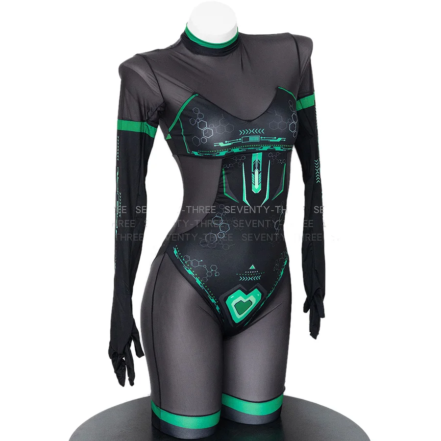 AniLV Game Anime Mech Medica Doctor Tight Fitting Bodysuit Mechanics Pharmacist Uniform Clothes Combat Outfit Cosplay Costume