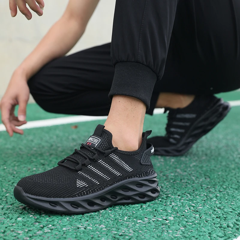 

Men Shoes Comfortable Sneakers Breathable For Mesh Tennis Sports Running Waling Outdoor Red Flying Weave Women Slip-on Gym Shoes