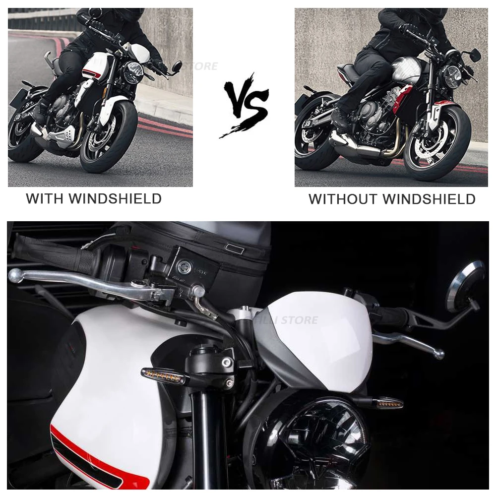 2021- NEW Motorcycle Front Screen Lens Windshield Fairing Windscreen Deflector For Trident 660 For TRIDENT660 Flyscreen