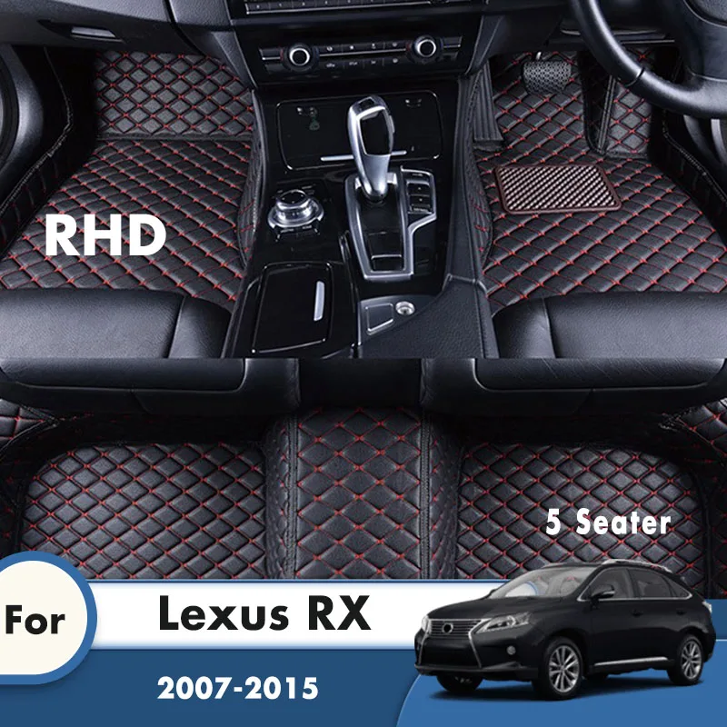 RHD Car Floor Mats For Lexus RX 2015 2014 2013 2012 2011 2010 2009 2008 2007 5 Seater RX350 RX400h RX450h Carpet Custom Interior