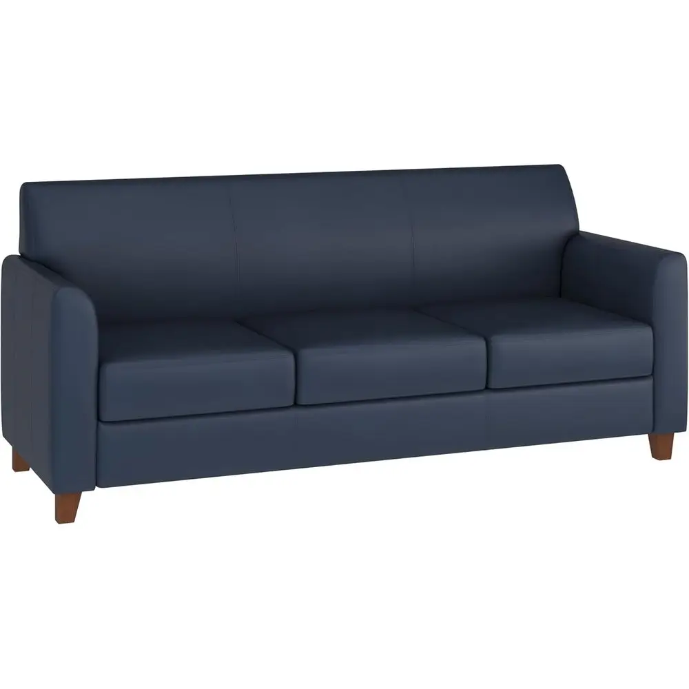 

Commercial Grade Navy Leather Sofa for Diplomat Series