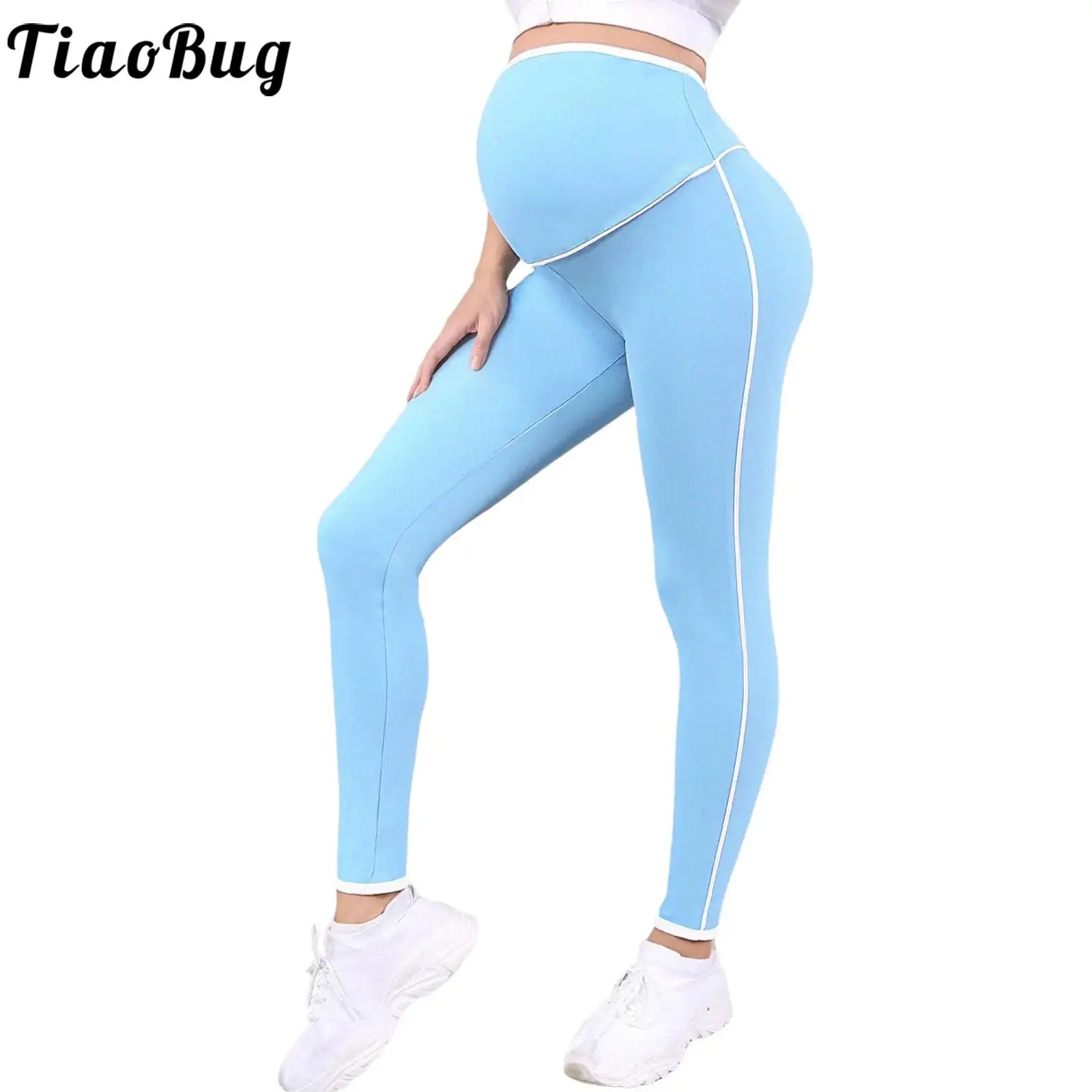 

Леггинсы для йоги для беременных, повседневные леггинсы с высокой талией над животом, мягкие эластичные брюки для тренировок, колготки для фитнеса, спортивная одежда