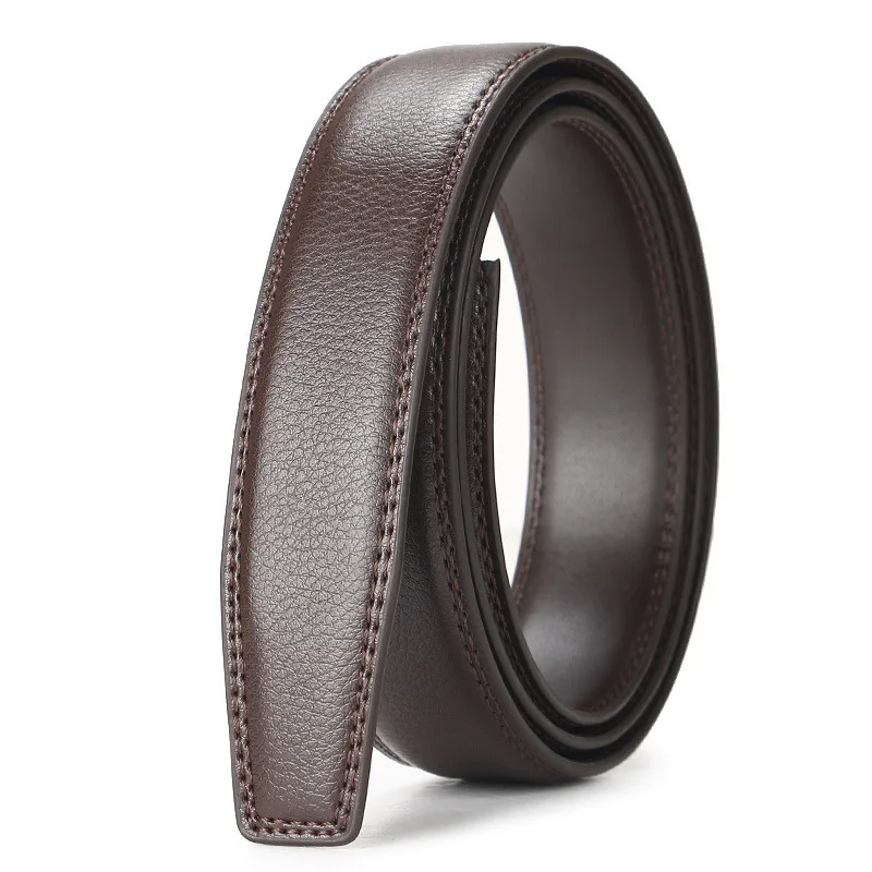 Automatischer Ratschengürtel für Herren, Ersatzgürtel, 3,5 cm, Echtledergürtel ohne Schnalle für 4 cm automatische Schnalle, Combo-Gürtel – Detail 4