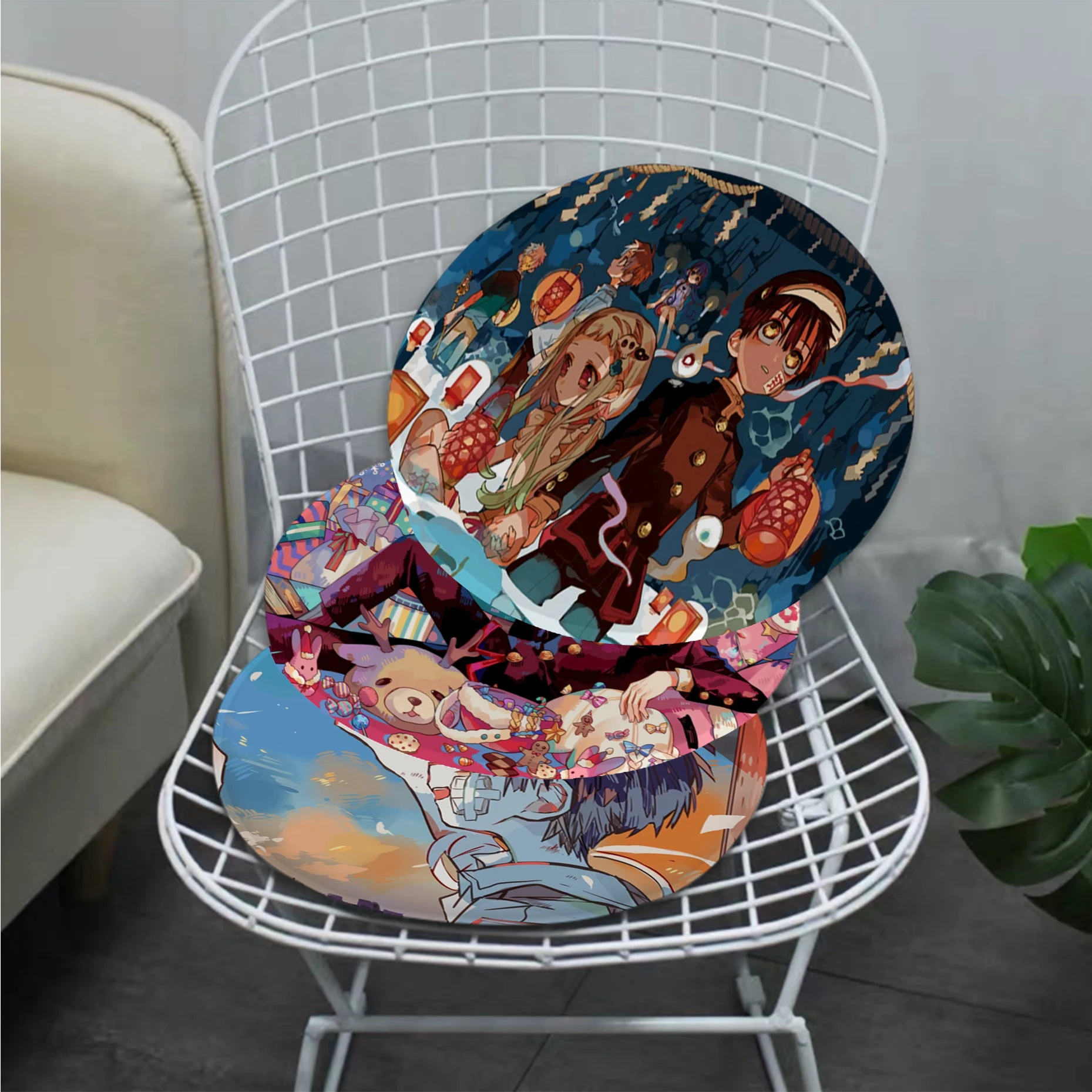 Toilet bound Hanako Kun Anime Simplicity Multi-Color Meditation Cushion Stool Pad Dining Chair Cushion Anti-Slip Stool Seat Mat