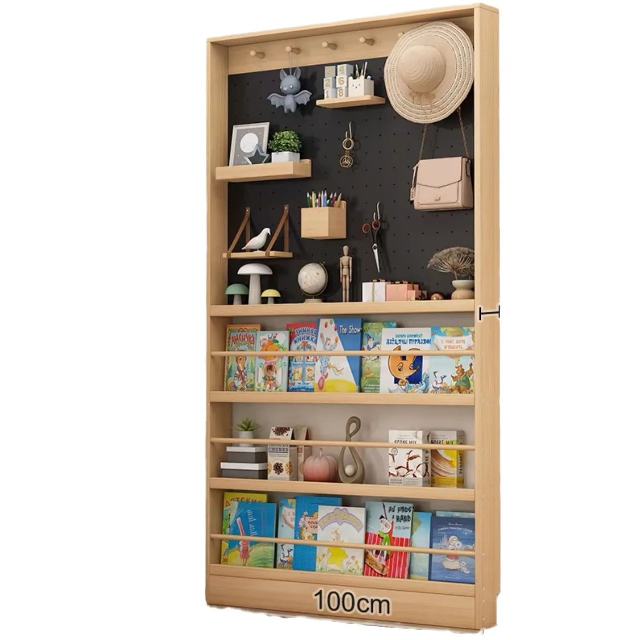 

Solid wood hole board storage rack, floor rack behind door, thin cabinet gap, narrow cabinet, ultra-thin bookshelf storage rack