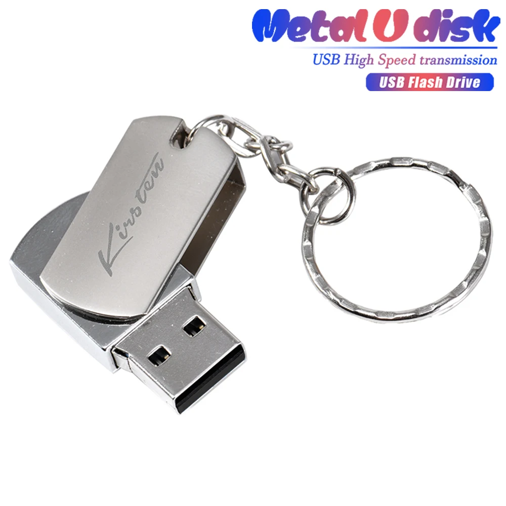 

Металлические серебристые USB-флеш-накопители 128 ГБ, вращающаяся USB-накопитель 64 ГБ, 32 ГБ, 16 ГБ, бесплатный индивидуальный логотип, 8 ГБ, креативный подарок, USB флэшка