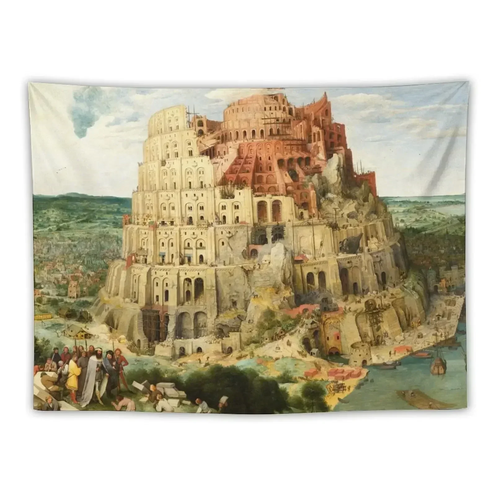 HD. The (Great) Tower of Babel, by Pieter Bruegel the Elder. HIGH DEFINITION Tapestry Bedroom Decoration Wallpaper Tapestry