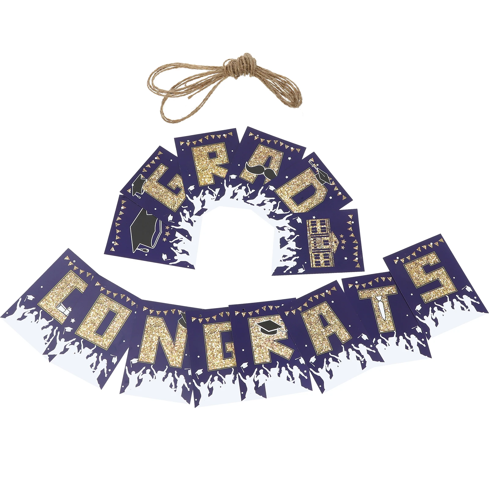 

Fish Tail Flag Banner 2024 Graduation Party Hanging Decor Background Bunting Grad Celebration Photography Prop Party Wall