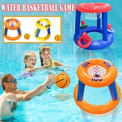 Floating Basketball Hoop Inflatable Ring Throwing Ferrule Game Interactive Water Sport Toy Party Favor Beach Fun Pool Accessorie
