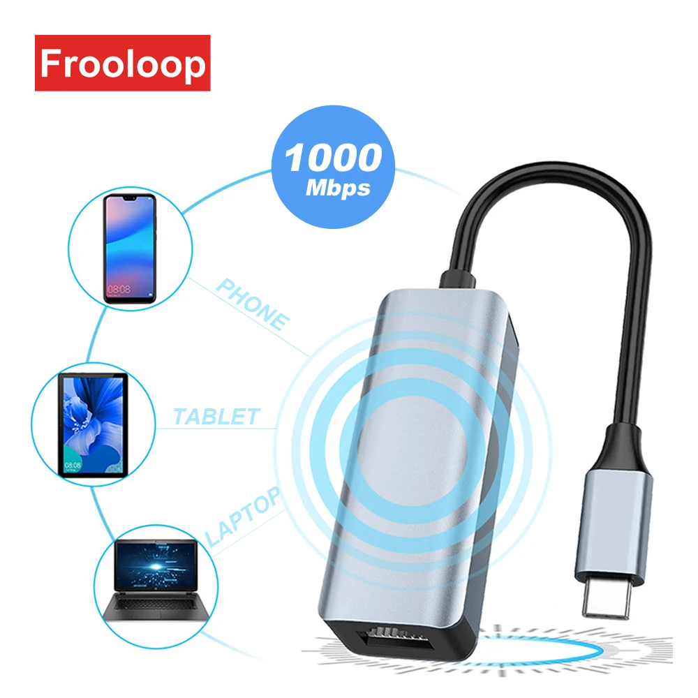 1000 Mbps USB Type C Ethernet Adapter USB C To RJ45 Docking Station Lan Internet Cable For Macbook iPad Pro Windows XP 7 8 10 11