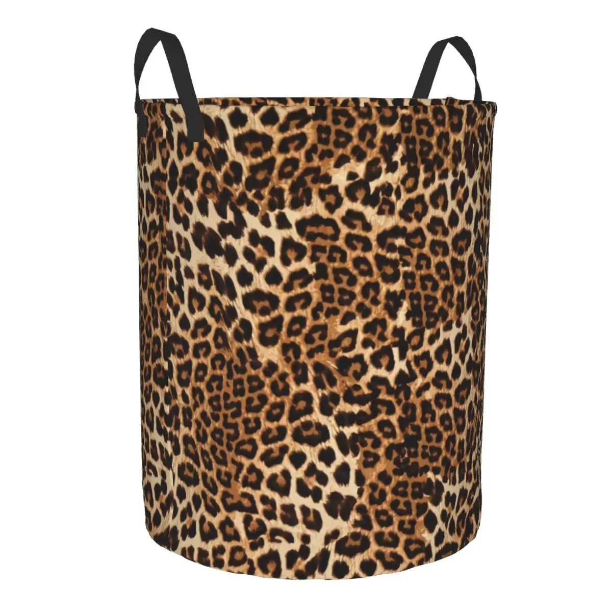 Custom Cheetah Leopard Skin Print Laundry Hamper Large Storage Basket Animal Girls Boys Toy Organizer