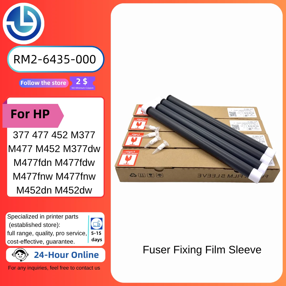 

RM2-6435-000 Replacement Accessory for HP M377dw M477fdn M477fdw M452dn M452dw + 377 477 452 Series (Included Grease)