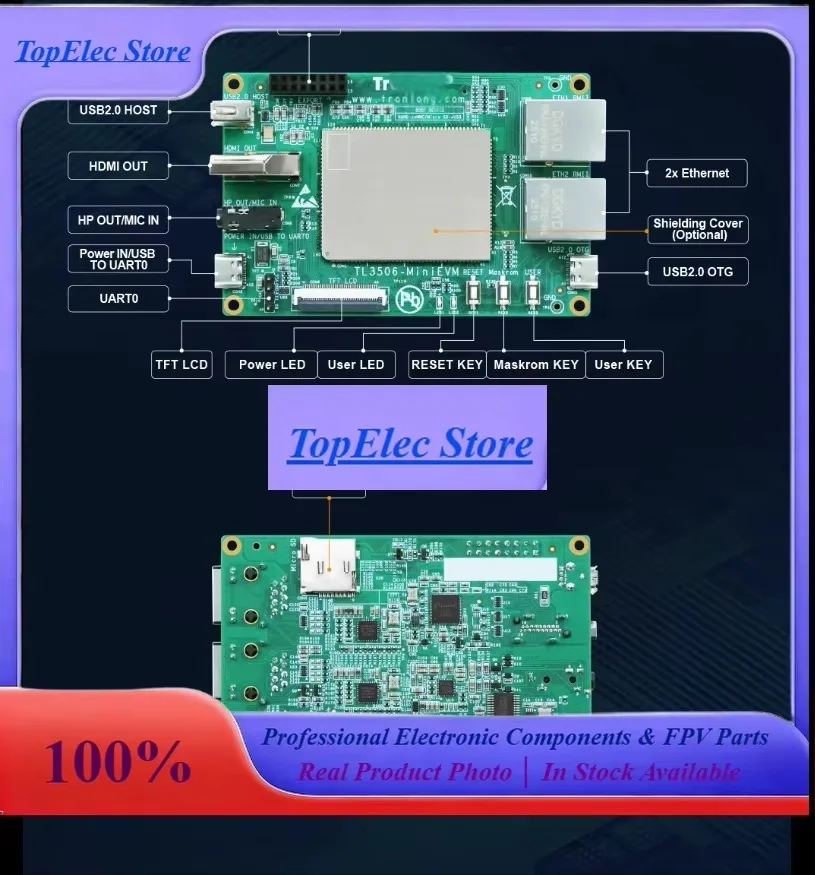 ToPssChuanlon Ruixin RK3506J Industrial Development Board: Domestic 3-core A7 @ 1.5GHz, Dual Ethernet Ports, Dual CAN-FD