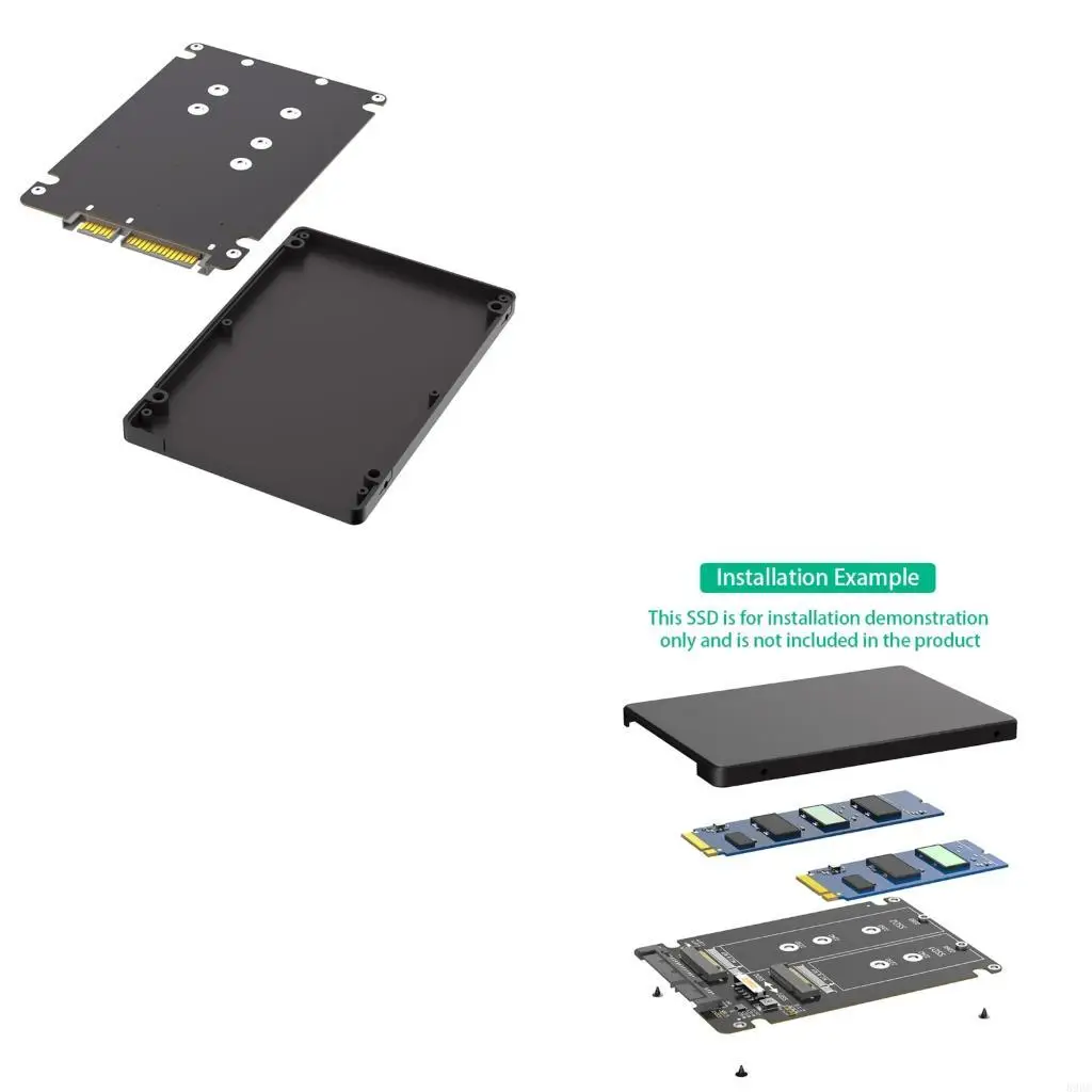 

Two M.2 B NGFFs SSDs to 2.5inch SATAIII Adapters For High Frequency Usage And Crosses Brand Components 896C