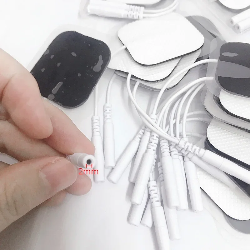 Coussinets d'électrodes de stimulateur musculaire, tampons de remplacement auto-adhésifs en tissu Non tissé en Gel pour Machine de thérapie numérique Tens, 10/20 pièces