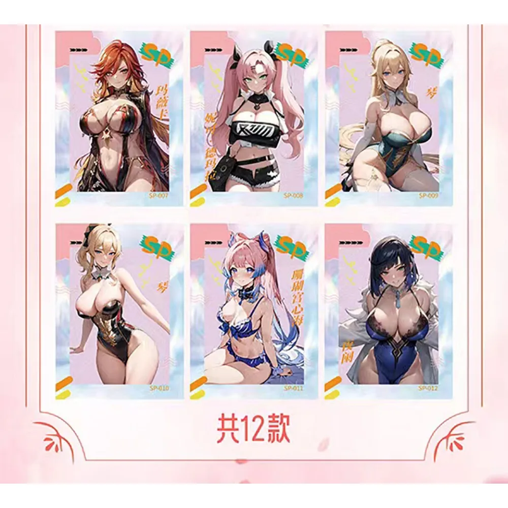 Girl's Feast Cards Goddess Story Series Anime Games Beauty Swimsuit Party Character Puzzle Card Kids Table Toys for Family Gifts