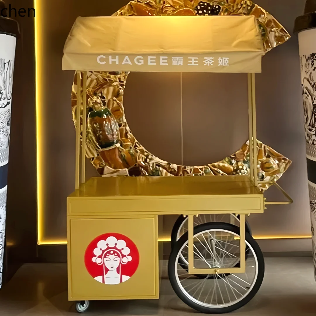 ZML night market trolley market mobile stall display stand dining car shopping mall wrought iron float