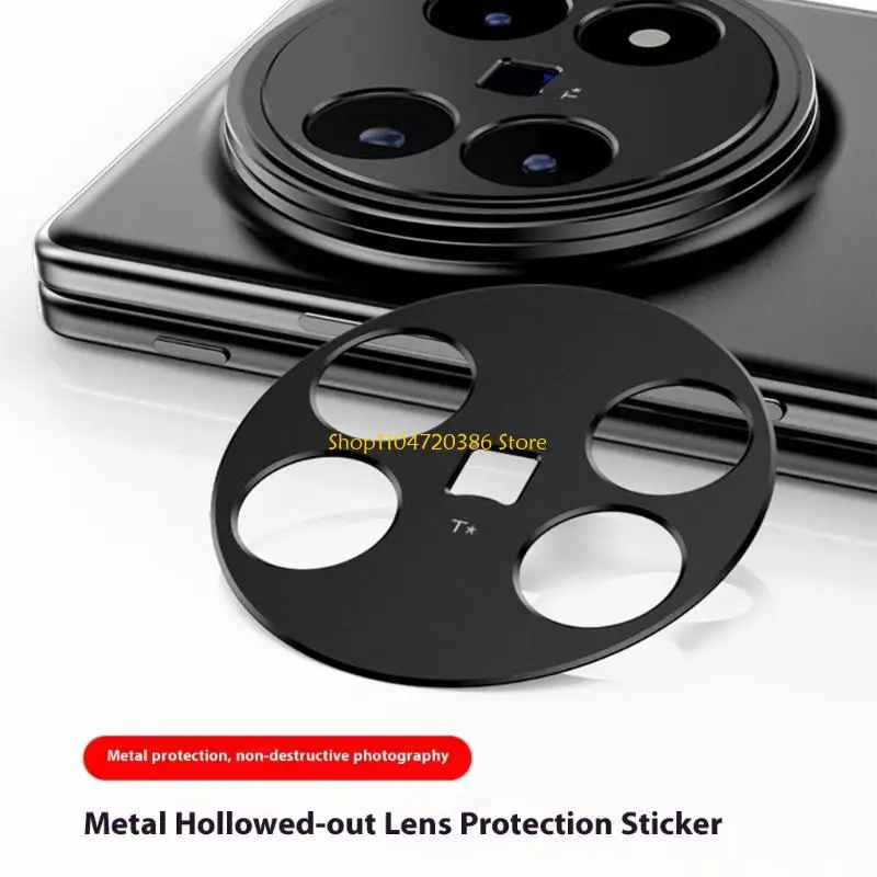 K0EA Rear Camera Lens Cover Case Aluminum Protector Rings Film for X Fold5 Hollow Lens Frame Frosted Protective Film