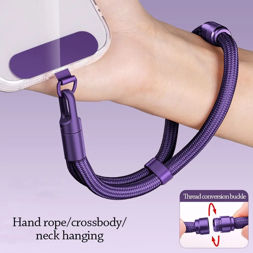

Cell Phone Accessories Adjustable Lanyard Anti-lost Woven Hanging Wrist Straps Short 3 In 1 Hanging Rope Men Women