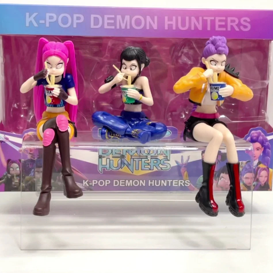 Nuevo Kpop Demon Hunters Anime Eat Noodle Series Rumi Mira Zoyi figura de personaje Fan Club regalo juguete regalo de cumpleaños