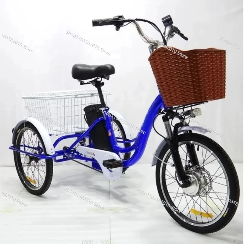 2026 Old Elderly Three Wheel Trike Heavy Load Adult 350W Cheap Cargo Bike Bicycle City 3 Wheel Electric Tricycles Motorcycle