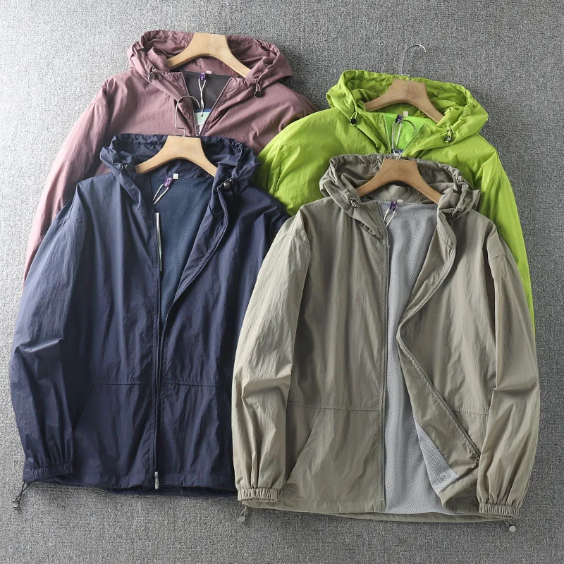 

Lightweight Breathable Waterproof Me Lined Hooded Men's Outdoor Cycling Jaet Spring Summer Color Faion Urban Sle