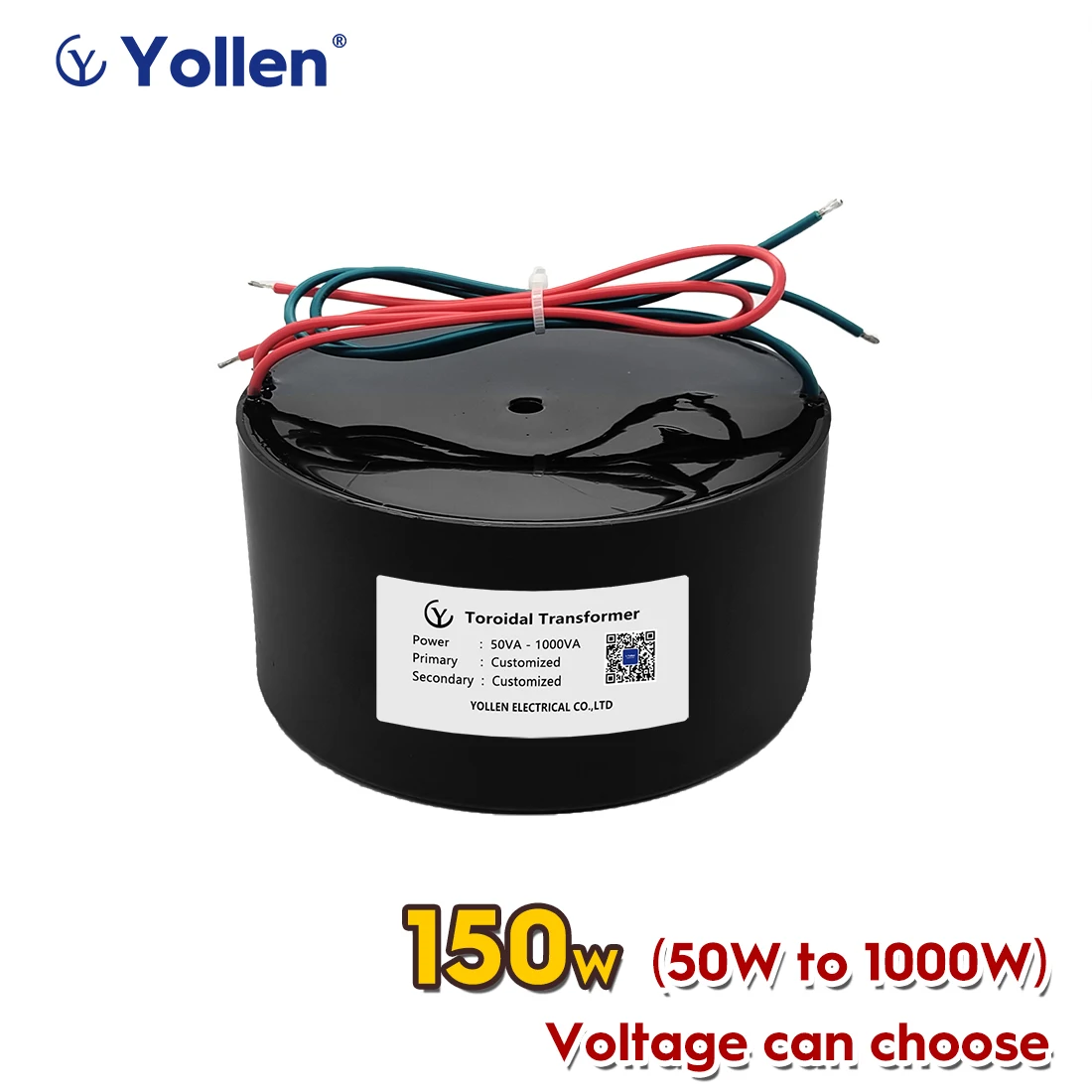 

Customized Resin potting 150VA Toroidal Power Transformer 150W Copper Circle RING Voltage 220V to 12V/18V/24V Waterproof IP67