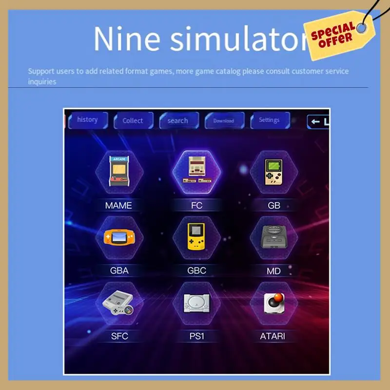 

Handheld Retro Video Game Console, Preloaded 10000+ 4.3 Inch HD Classic Retro Video Game Kids Adult Birthday Gifts Durable Red