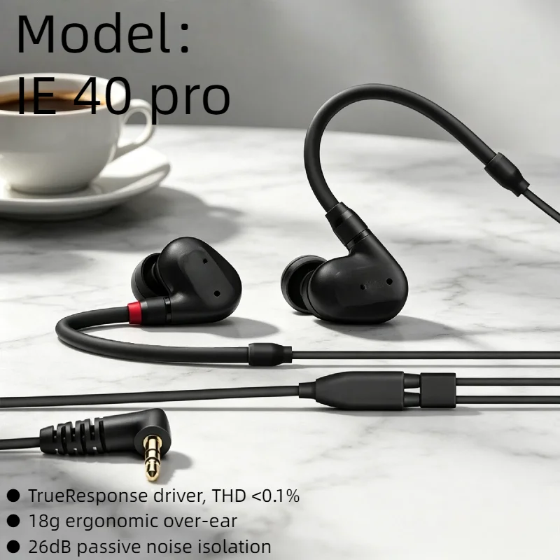 

Оригинальные музыкальные наушники IE40Pro, динамические внутриканальные наушники для бега и спорта, высококачественный комплект наушников