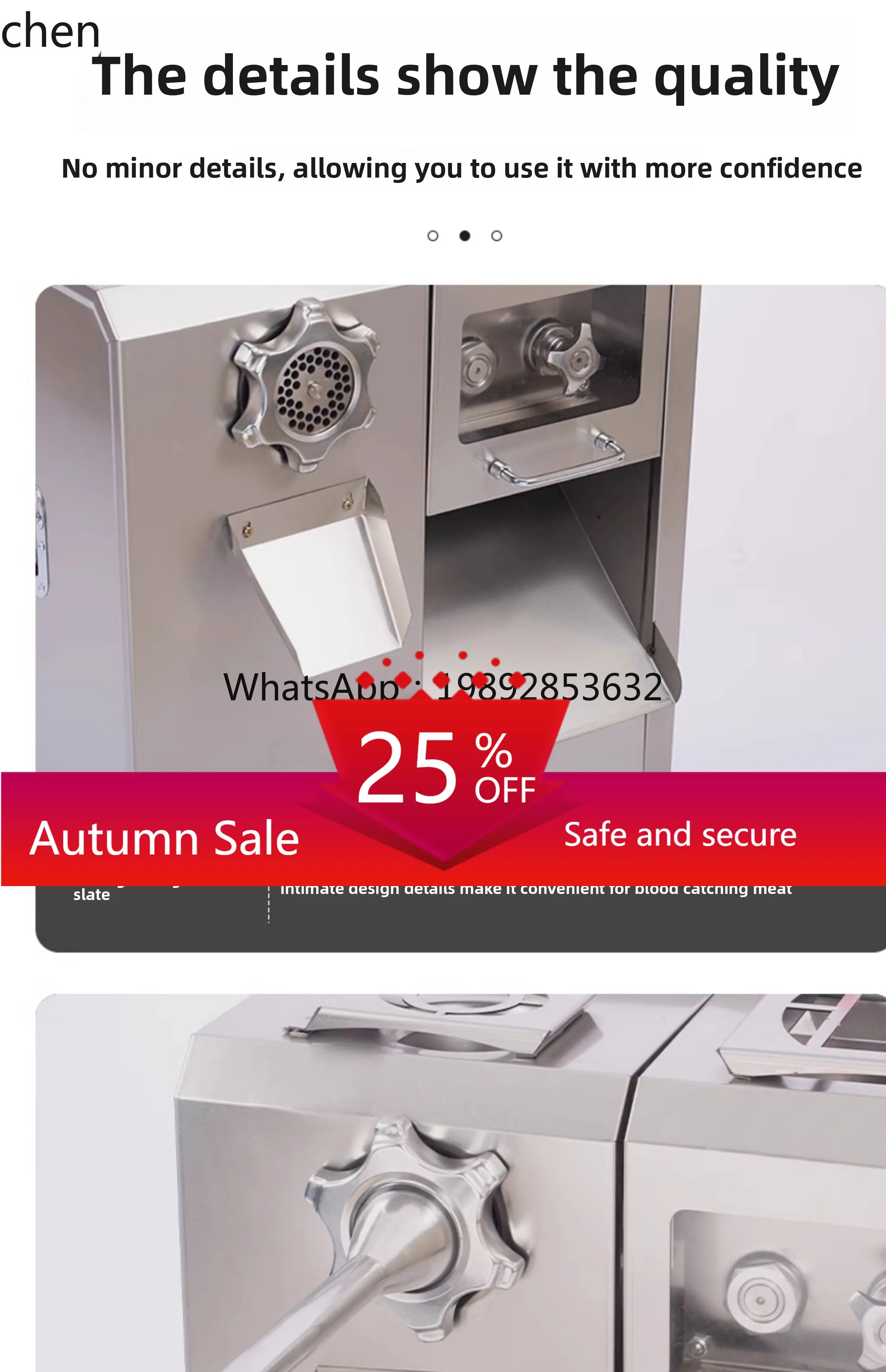 

commercial stainless steel large winch cutter meat cutter multi-function high power