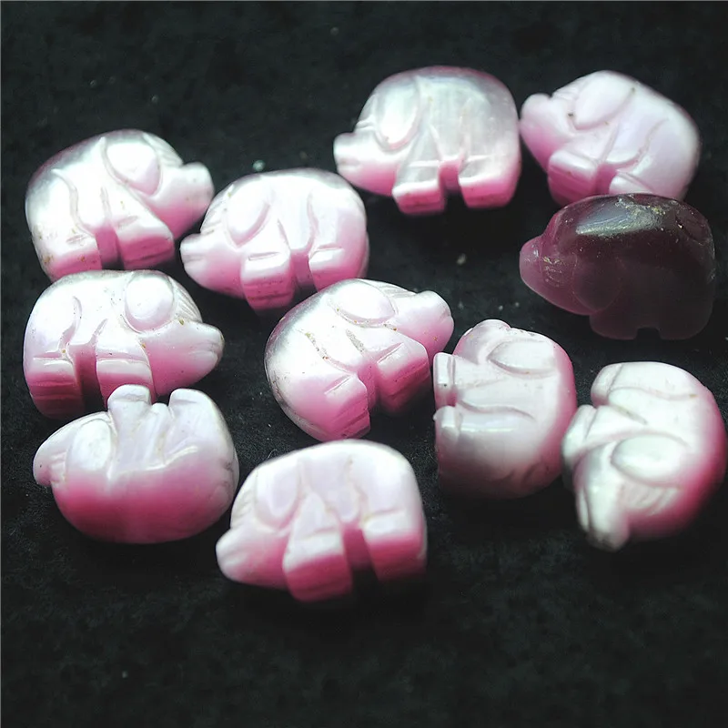 8PCS New Pig Animals Beads No Hole 22X16MM DIY Jewelry Designs Glass Material Cat Eye Good For Your Sellings