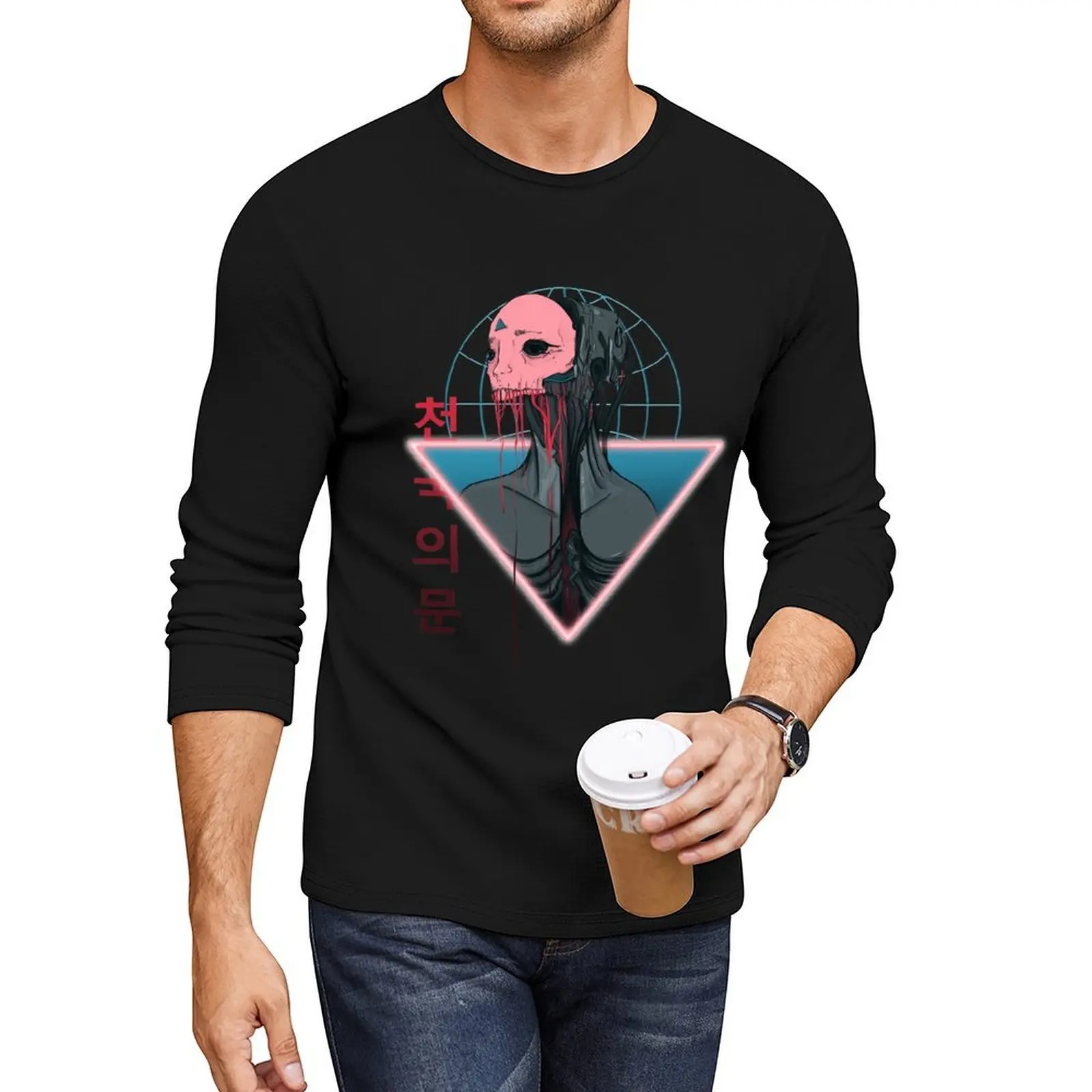 

Cyberpunk Robot Long T-Shirt korean fashion Oversized t-shirt plain t-shirt t shirt man men t shirts