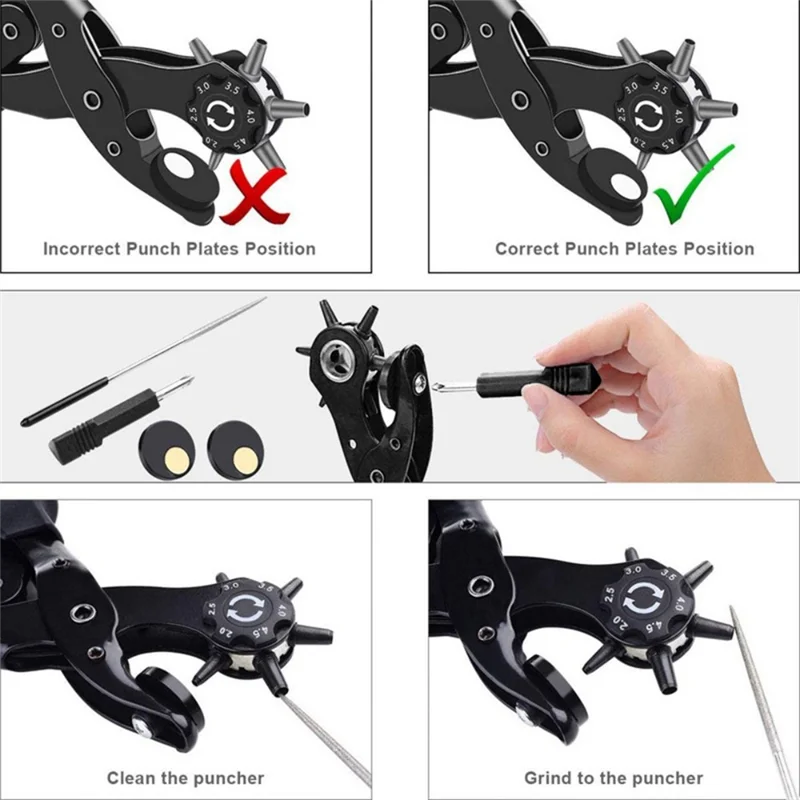 Factory Belt Punching Tool Multifunctional Punching Pliers For Watch Belt Eyelets Pants Belts