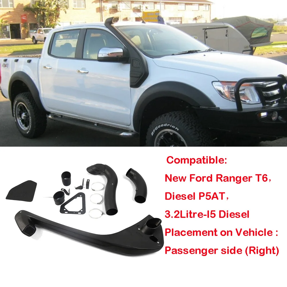 Car Snorkel Kit Fit for Ford Ranger T6, Diesel P5AT, 3.2Litre-I5 , 8/2011 (Vehicle Release) to Onwards