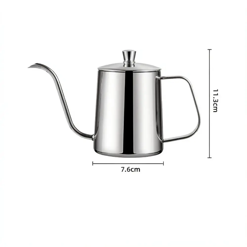 Stainless Steel Coffee Kettle Gooseneck Pour Over Pot Thin Mouth Drip Maker For Barista Home Kitchen Brewing Tool