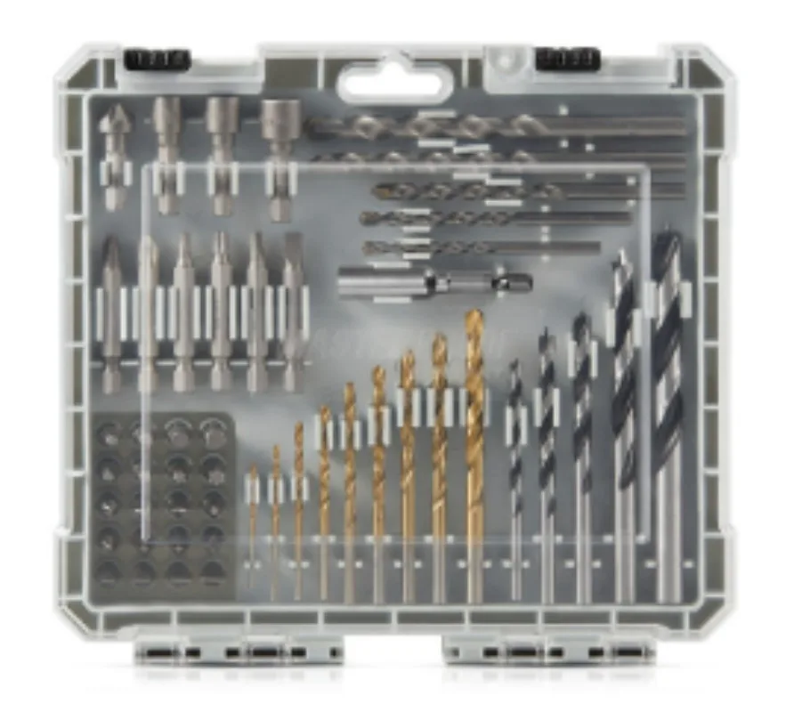 

50/75/101pcs Combination Carbon Steel Drill Set Versatile DIY Furniture Manufacturing Tool Hand-Power Source Box