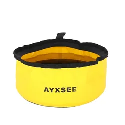Outdoor Camping Round 5L Lightweight Folding Water Basin PVC Portable Washbasin Cycling Travel Folding Basin Bicycle Accessories