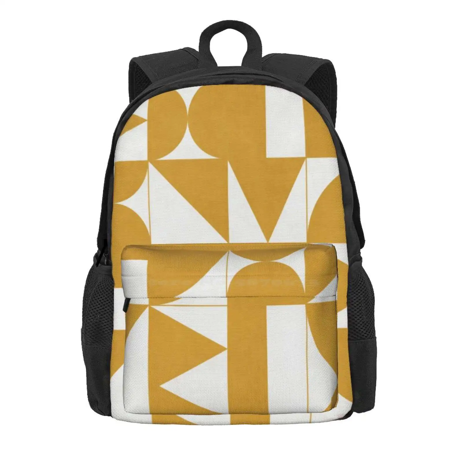 My Favorite Geometric Patterns No.13 - Mustard Yellow Hot Sale Schoolbag Backpack Fashion Bags Graphic Design Minimalist Modern