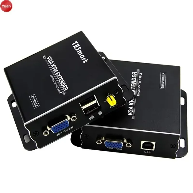 TESmart CAT5e VGA Extender 300M VGA Audio Video KVM Extender